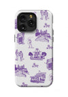 Fort Worth Toile iPhone Case Phone Case Purple / iPhone 15 Pro Max / Tough