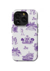 Fort Worth Toile iPhone Case Phone Case Purple / iPhone 15 Pro / Tough