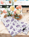 Fort Worth Toile Tea Towel Set Tea Towel Purple Blue