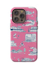 Hamptons Toile iPhone Case Phone Case Berry Navy / iPhone 14 Pro Max / Tough