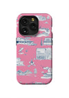 Hamptons Toile iPhone Case Phone Case Berry Navy / iPhone 15 Pro / Tough