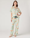 Hamptons Toile Pajama Pants Set Pajama Set Mint Orange / XXS