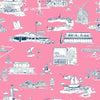 Hamptons Toile Peel & Stick Wallpaper Peel & Stick Wallpaper Berry Navy / Sample
