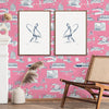 Hamptons Toile Traditional Wallpaper Wallpaper