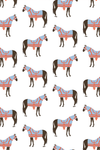 Horse & Tassel Traditional Wallpaper Wallpaper