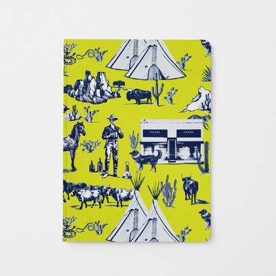 Journal Chartreuse Navy Marfa Toile Journal dombezalergii