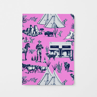 Journal Pink Navy Marfa Toile Journal dombezalergii