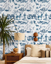 Marfa Toile Traditional Wallpaper Wallpaper
