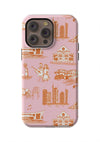 Nashville Toile iPhone Case Phone Case Orange Pink / iPhone 14 Pro Max / Tough