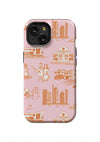 Nashville Toile iPhone Case Phone Case Orange Pink / iPhone 15 / Tough