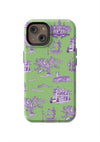 New Orleans Toile iPhone Case Phone Case Green Lavender / iPhone 14 / Tough