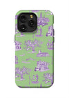 New Orleans Toile iPhone Case Phone Case Green Lavender / iPhone 15 Pro Max / Tough
