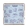 New Orleans Toile Lucite Tray Lucite Trays Blue Navy / 12x12
