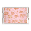New Orleans Toile Lucite Tray Lucite Trays Orange Pink / 11x17