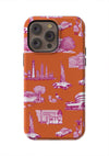 New York Toile iPhone Case Phone Case Orange Magenta / iPhone 14 Pro Max / Tough