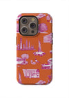 New York Toile iPhone Case Phone Case Orange Magenta / iPhone 14 Pro / Tough