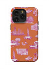 New York Toile iPhone Case Phone Case Orange Magenta / iPhone 15 Pro Max / Tough