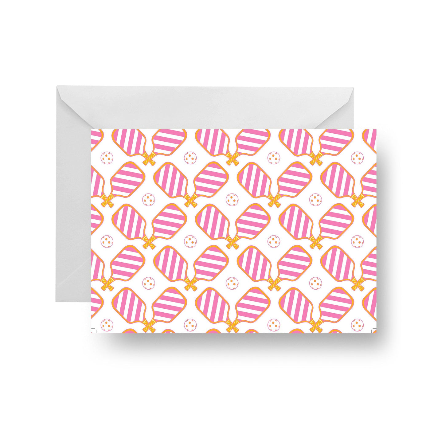 Folded Notecard Pink Pickleball Folded Notecard dombezalergii