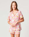 Pickleball Pajama Shorts Set Pajama Set Pink / XS