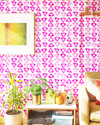Wallpaper Pink Triangles Traditional Wallpaper