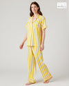 Retro Stripe Pajama Pants Set Pajama Set