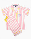 Retro Striped Pajama Pants Set Pajama Set
