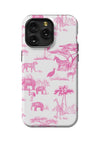 Safari Toile iPhone Case Phone Case Pink / iPhone 15 Pro Max / Tough