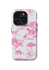 Safari Toile iPhone Case Phone Case Pink / iPhone 15 Pro / Tough