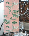 Safari Toile Tea Towel Set Tea Towel Peach Hunter Black