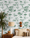 Safari Toile Traditional Wallpaper Wallpaper