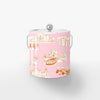 San Antonio Toile Ice Bucket Ice Bucket Pink Orange / Silver