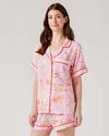 San Antonio Toile Pajama Set Pajama Set Pink Orange / XXS / Shorts