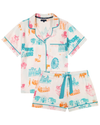 San Antonio Toile Pajama Shorts Set Pajama Set