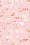 San Antonio Toile Traditional Wallpaper Wallpaper Pink Orange / Double Roll