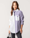 The Brooklyn Button Down Top Purple / XS/S