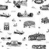 Washington DC Toile Robe Robe Black / S/M