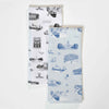 Washington DC Toile Tea Towel Set Tea Towel Blue Black