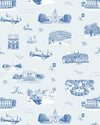 Picture of Washington DC Toile Traditional Wallpaper