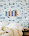 Washington DC Toile Traditional Wallpaper Wallpaper