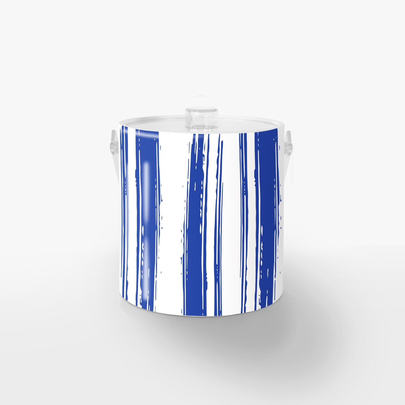 Ice Bucket Blue / Lucite Abstract Stripe Ice Bucket dombezalergii