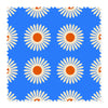 American Daisy Fabric Fabric By The Yard / Cotton Twill / Blue
