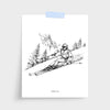 Après Ski Skier Print Gallery Print Black Print / 8x10 / Unframed