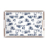 Après Ski Toile Lucite Tray Lucite Trays Navy / 11x17