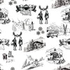 Après Ski Toile Peel & Stick Wallpaper Peel & Stick Wallpaper Black / 24" x 144"