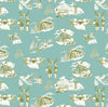 Après Ski Toile Peel & Stick Wallpaper Peel & Stick Wallpaper Blue Green / 24" x 144"