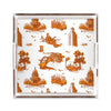 Austin Toile Lucite Tray Lucite Trays Burnt Orange / 12x12