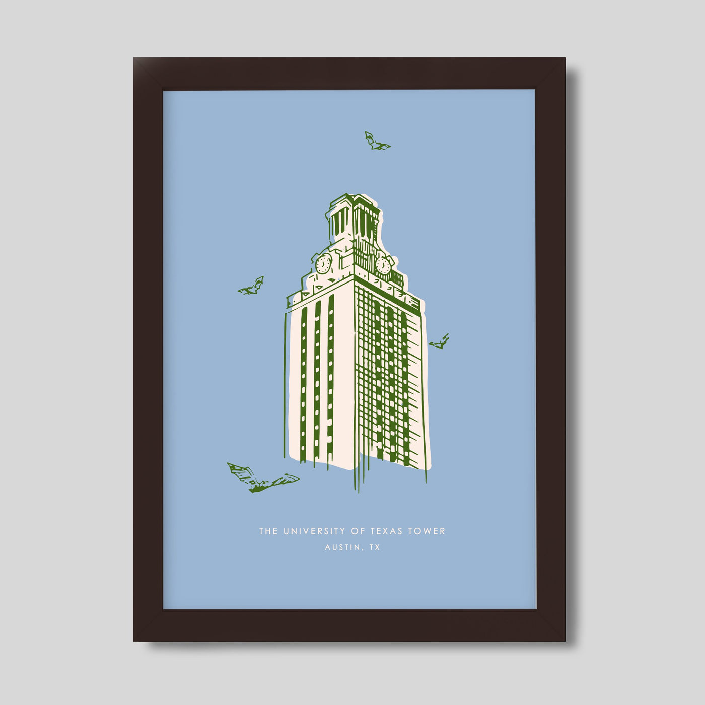 Gallery Prints Blue Print / 8x10 / Walnut Frame 10152 Torino Tower Print dombezalergii