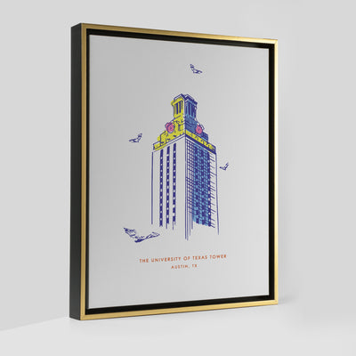 Gallery Prints Multi Canvas / 8x10 / Gold Frame 10152 Torino Tower Print dombezalergii