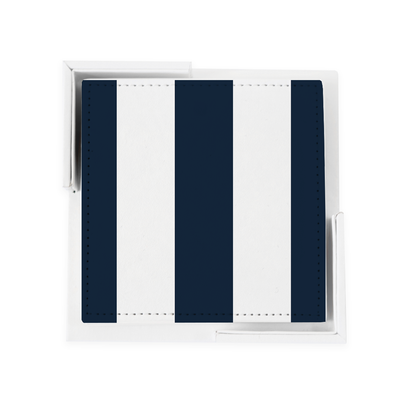 Coaster Set Navy Bold Stripe Coaster Set dombezalergii