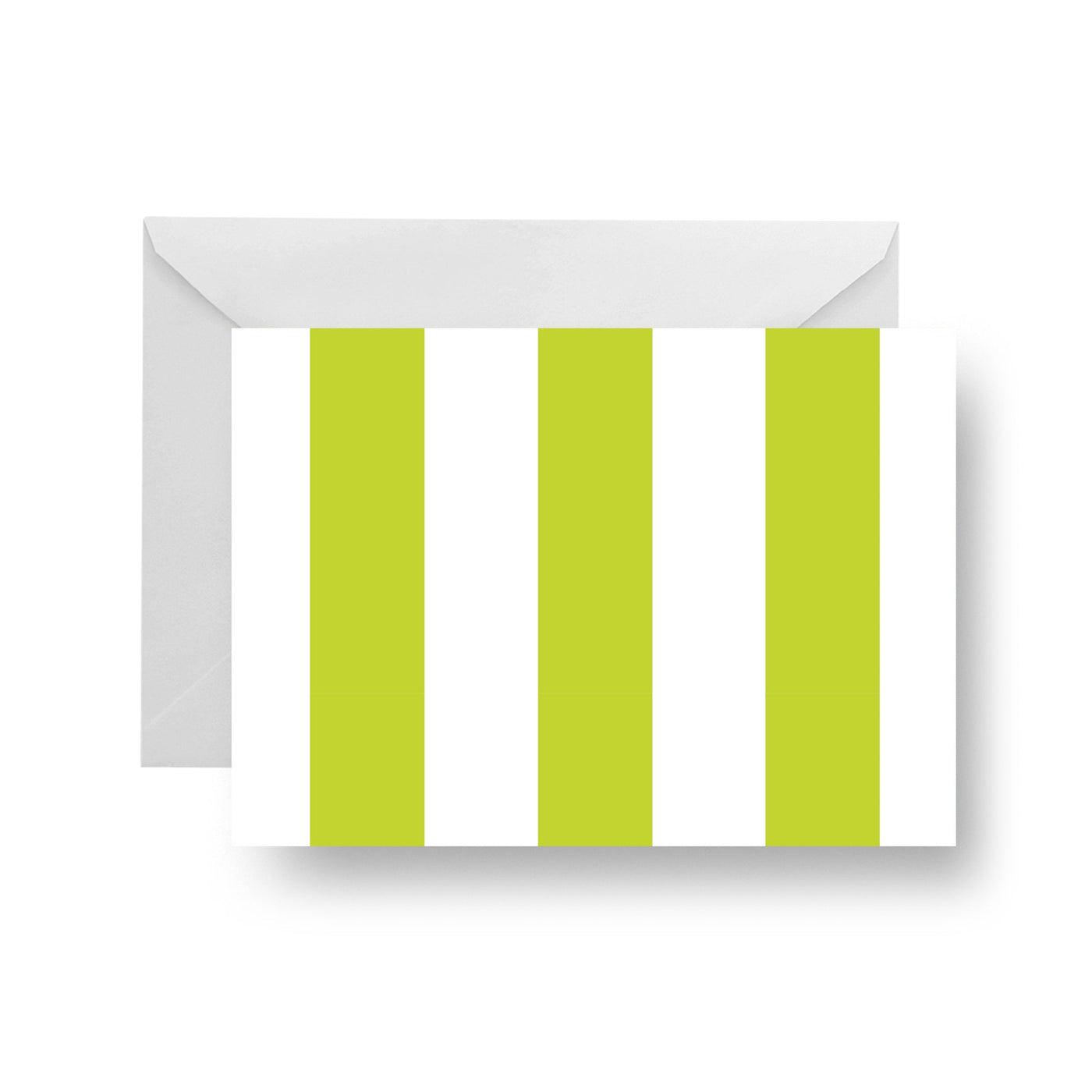 Folded Notecard Chartreuse Bold Stripe Folded Notecard dombezalergii